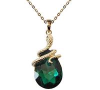 Navachi Métal de base plaqué or 18 ct Poire Vert Zirkonia