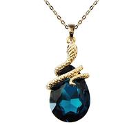 Navachi Métal de base plaqué or 18 ct Poire Violet bleu Zirkonia