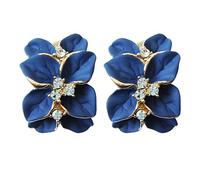 Navachi Métal de base plaqué or 18 ct Ronde Blanc Cristal