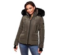 Navahoo B361 Veste d'hiver matelassée pour femme, anthracite, S