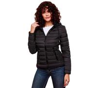Navahoo B650 Veste matelassée pour femme, veste de transition, pour printemps, Noir , XXL