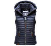 Navahoo B696 Gilet matelassé, pour femme, veste de transition, pour printemps, bleu marine, S