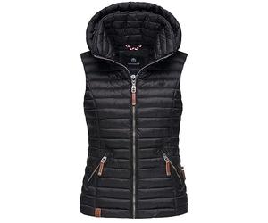 Navahoo B696 Gilet matelassé, pour femme, veste de transition, pour printemps, Noir , S