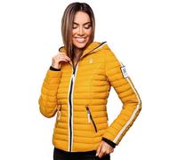 Navahoo B811 Veste matelassée à capuche pour femme - Jaune - Small