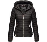 Navahoo B838 Veste demi-saison matelassée avec capuche pour femme - Noir - Small