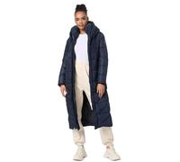 Navahoo B972 Veste d'hiver longue pour femme Veste matelassée Parka chaude, bleu marine, L