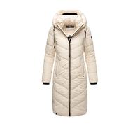 Navahoo B982 Veste d'hiver longue matelassée à capuche pour femme, crème, XL