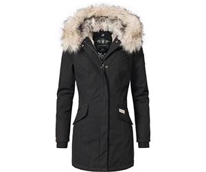 Navahoo Cristal Parka d'hiver pour Dame avec Une Capuche en Fourrure synthétique Noir M