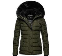 Navahoo Damen warme Winter Steppjacke mit abnehmbarer Kunstfell-Kapuze Milianaa XS-3XL → Navahoo Milianaa Veste matelassée d'hiver chaude pour femme avec capuche amovible en fourrure synthétique