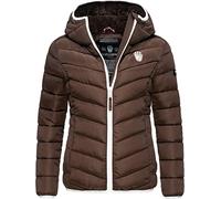 Navahoo Elva Veste matelassée d`Hiver pour Dame avec Capuche Chocolat Noir XXL