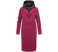 Navahoo Femme Long Manteau En Look Laine Avec Capuche Kekstraum 14