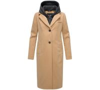 Navahoo Femme Long Manteau En Look Laine Avec Capuche Kekstraum 14