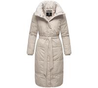 Navahoo Femmes Hiver Manteau Matelassé Chaud Doublé Long avec Ceinture Mirenaa