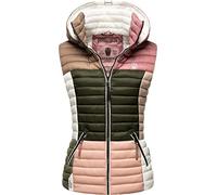 Navahoo Gilet matelassé léger pour femme avec capuche amovible Style Shadaa Multiculte XS à 3XL, Multicolour Naturals, XL