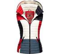 Navahoo Gilet matelassé léger pour femme avec capuche amovible Style Shadaa Multiculte XS à 3XL, Tricoloree French multicolore, XS