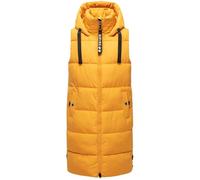 Navahoo Gilet matelassé pour femme avec col montant doublé sans manches B942, Jaune ambre, M