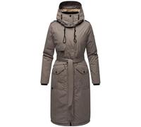Navahoo Hokulanii Manteau d'hiver chaud pour femme Parka long avec col montant et capuche douce XS-XXL, gris foncé, XL