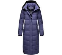 Navahoo Isalie Manteau d'hiver chaud matelassé pour femme avec capuche amovible Tailles XS à 3XL, bleu et violet, L