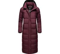 Navahoo Isalie Manteau d'hiver chaud matelassé pour femme avec capuche amovible Tailles XS à 3XL, vin, XXL