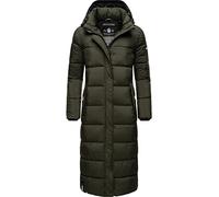 Navahoo Isalie Manteau d'hiver oversized pour femme avec capuche XS-XXL, Vert olive foncé, S