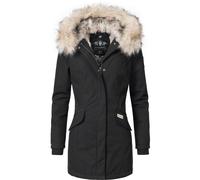 Navahoo Cristal Parka d'hiver pour Dame avec Une Capuche en Fourrure synthétique Noir L