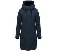 Navahoo Manteau long d'hiver chaud pour femme avec capuche danse grêle 14 S à 6XL, bleu marine, L