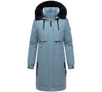 NAVAHOO Manteau d’hiver 'Kaltwetterretter 14' bleu clair / noir, Taille L