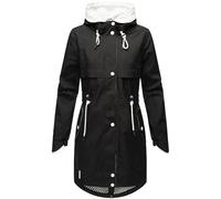 Navahoo Manteau de mi-saison léger pour femme Parka longue avec capuche Xankaa S-3XL, Noir , 3XL
