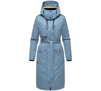 Navahoo Manteau d'hiver chaud pour femme avec col haut et capuche douce Hokulanii XS-XXL, Bleu poudre, XL