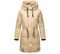 Navahoo Manteau d'hiver court matelassé avec capuche pour femme Motif pattes de sucre XIV XS-XXL, beige, M