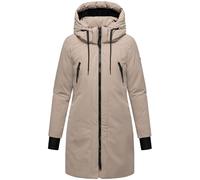 Navahoo Manteau d'hiver imperméable pour femme - Parka chaude avec capuche (amovible) et bretelles de sac à dos à l'intérieur - 14 S-6XL, Taupe/gris, XXL