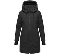 Navahoo Manteau d'hiver imperméable pour femme - Parka chaude avec capuche (amovible) et bretelles de sac à dos à l'intérieur - 14 S-6XL, Noir , XXL