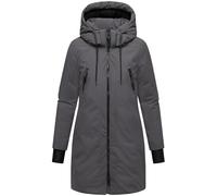 Navahoo Manteau d'hiver imperméable pour femme, parka chaude avec capuche (amovible) et sangles pour sac à dos, intérieur délicat 14 S-6XL', Anthracite, XL