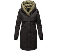 Navahoo Manteau d'hiver long et chaud pour femme avec capuche et éléments magnétiques Snowelf XS à XXL, Noir , XS