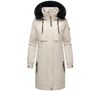 Navahoo Manteau d'hiver long et chaud pour femme avec fourrure synthétique et capuche (tous les deux amovibles) Sauveur par temps froid 14 XS à 6XL, Gris perle, XXL