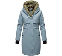 Navahoo Manteau d'hiver long et chaud pour femme, veste matelassée avec capuche et éléments magnétiques, Snowelf XS à XXL, Bleu poudre, XS