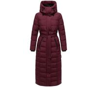 Navahoo Manteau d'hiver pour femmes - Veste matelassée longue avec capuche et ceinture à la taille - Le modèle XIV - Du XS au 3XL', vin, 3XL