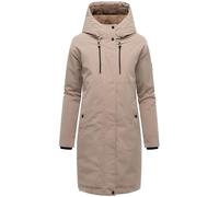 Navahoo Manteau long d'hiver chaud pour femme avec capuche danse grêle 14 S à 6XL, Taupe/gris, 3XL