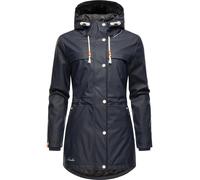 NAVAHOO Manteau mi-saison 'Rainy Forest' bleu foncé / orange / blanc, Taille XS