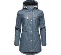 NAVAHOO Manteau mi-saison 'Rainy Forest' bleu-gris / orange / blanc, Taille XXXL