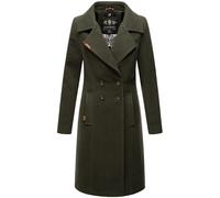 Navahoo Manteau trench-coat d'hiver pour femme B661, vert foncé, M