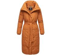 Navahoo Mirenaa Manteau d'hiver chaud matelassé extra long avec ceinture S-XXL, Cinnamon rustique, XL