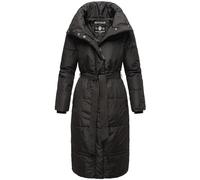 Navahoo Mirenaa Manteau d'hiver chaud matelassé extra long avec ceinture pour femme S-XXL, Noir , M