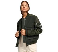 Navahoo N027 Veste d'hiver pour femme (XS-XXL) - Veste demi-saison, style bomber, fermeture supplémentaire, veste chaude pour femme, olive, M