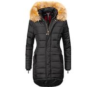 Navahoo Papaya Manteau d'hiver matelassé pour Dame avec Une Capuche Noir M
