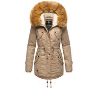 NAVAHOO Parka d’hiver 'La Viva' marron / taupe / orange clair, Taille XXL