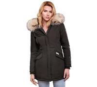 Navahoo Parka d'hiver chaude en fausse fourrure de qualité supérieure B669, anthracite, S