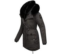 Navahoo Parka d'hiver chaude pour femme avec double capuche en fausse fourrure Sweety Deluxe XS à XXL, anthrazit, XS