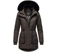 Navahoo Parka d'hiver pour femme avec capuche et col en fausse fourrure chaudement doublé B869, anthracite, M
