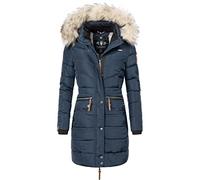 Navahoo Paula Manteau d'hiver pour Femme matelassé Long Bleu Foncé 3XL